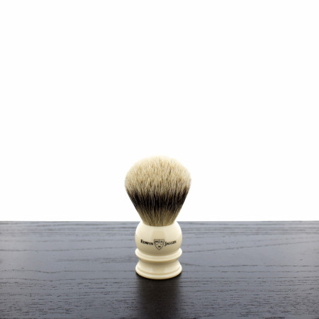 Edwin Jagger Silver Tip Badger Shaving Brush, Medium, Black - West